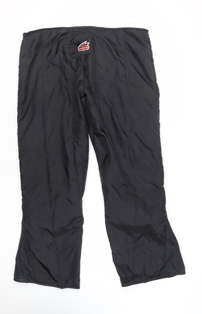 Hein Gericke Mens Black Polyester Trousers Size 2XL L31 in Regular Zip - Motorcycle Trousers Lining