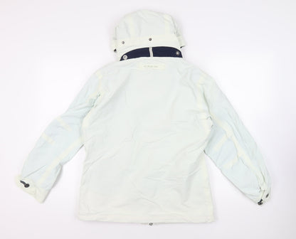 Crew Clothing Womens Ivory Varsity Jacket Jacket Size 10 Zip - Outdoors Hooded Weathergear Technical