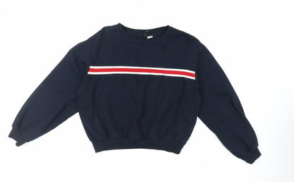 Womens UK Size S Divided by H&M Blue Pullover Sweatshirt