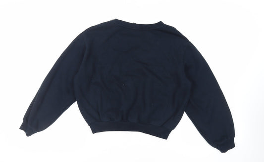 Womens UK Size S Divided by H&M Blue Pullover Sweatshirt