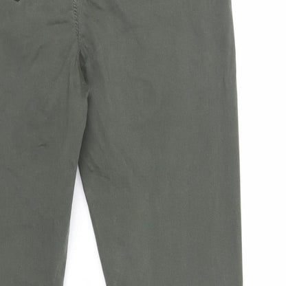 Only Womens Green Cotton Skinny Jeans Size M L29 in Regular Zip - Raw Hem