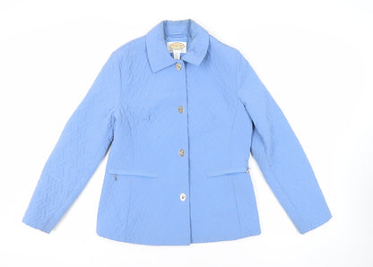 Womens UK Size S Talbots Blue Quilted Coat