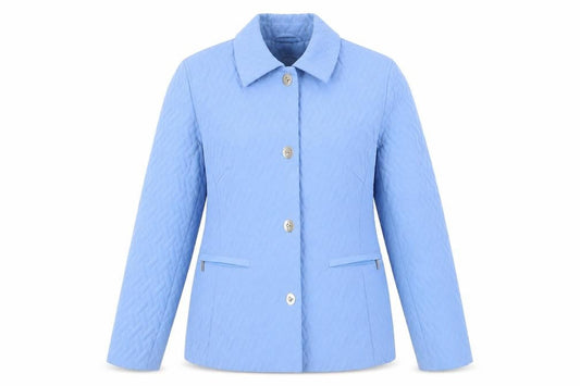 Womens UK Size S Talbots Blue Quilted Coat