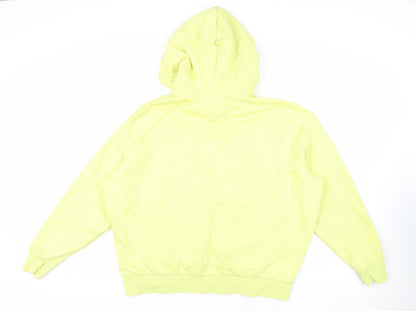 Weekday Womens Yellow Cotton Pullover Hoodie Size M Pullover - Oversized