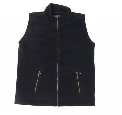 Womens UK Size M Equorian Black Gilet