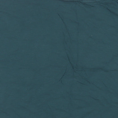 Marks and Spencer Womens Green Solid Cotton Top Pyjama Top Size M - Good Night
