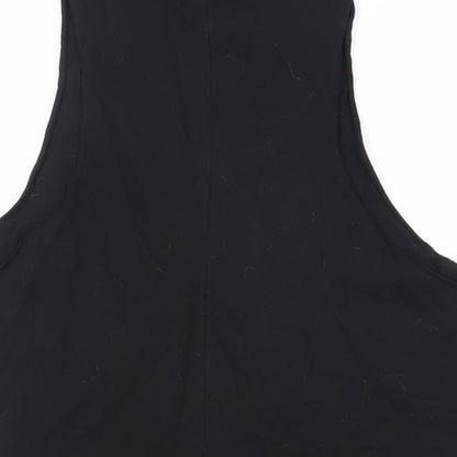 aso Womens Black Cotton Pullover Tank Size 10 Crew Neck Pullover - Gym Workout Running