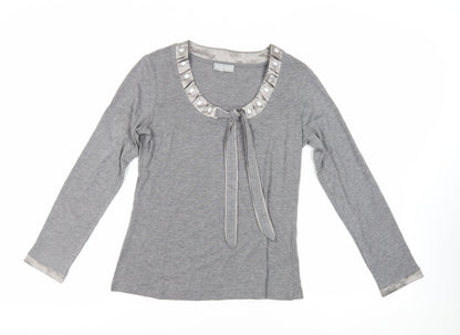 Womens UK Size 10 Per Una Grey Basic T-Shirt