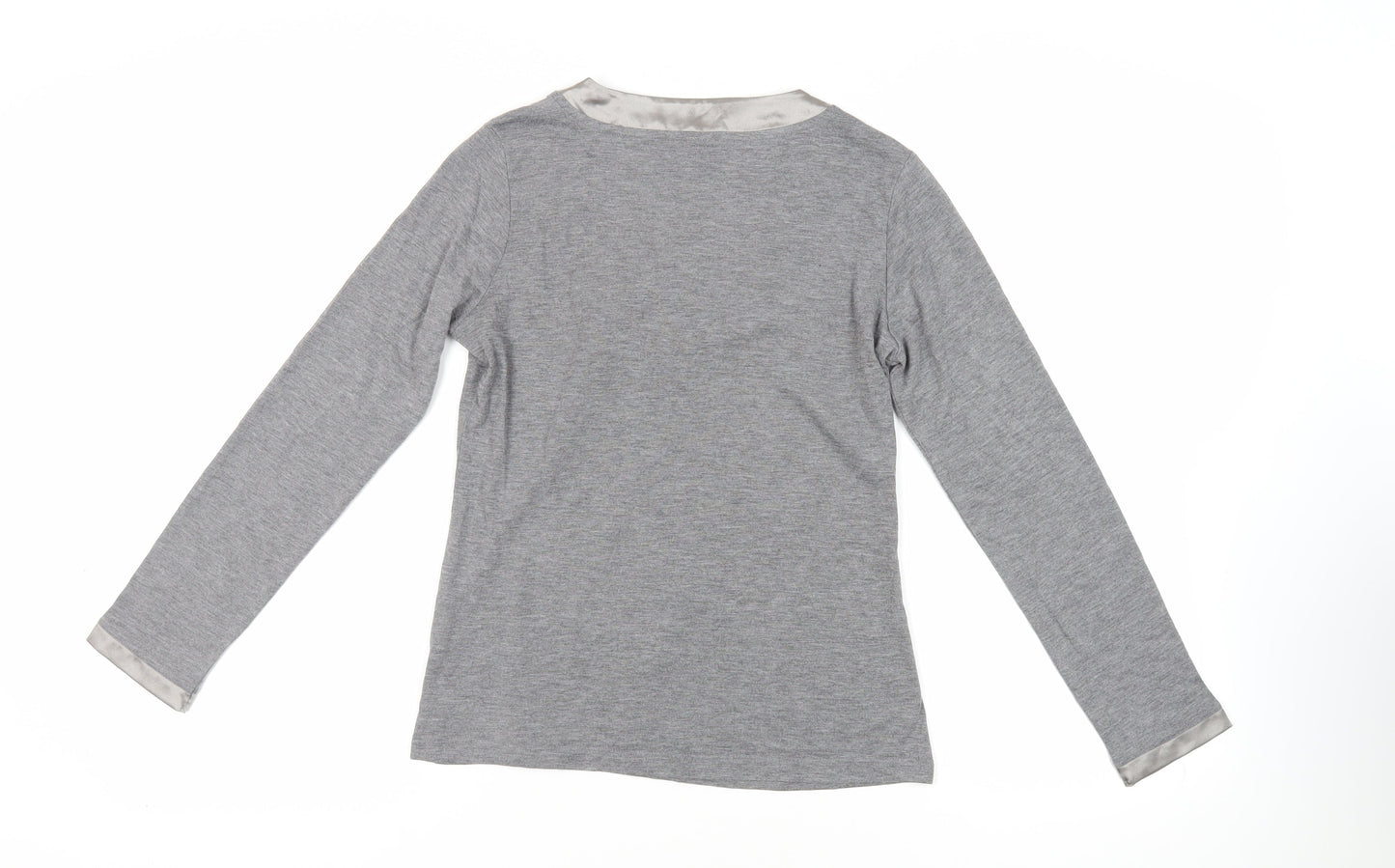 Womens UK Size 10 Per Una Grey Basic T-Shirt