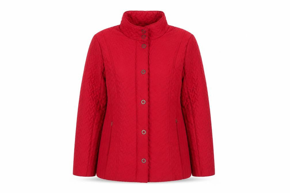 Womens UK Size 10 TIGI Red Quilted Coat