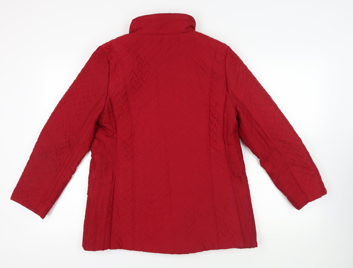 Womens UK Size 10 TIGI Red Quilted Coat