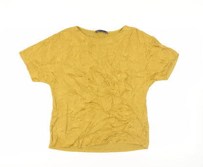 Womens UK Size 8 Marks and Spencer Yellow Basic Blouse