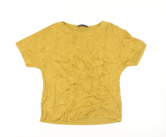 Womens UK Size 8 Marks and Spencer Yellow Basic Blouse