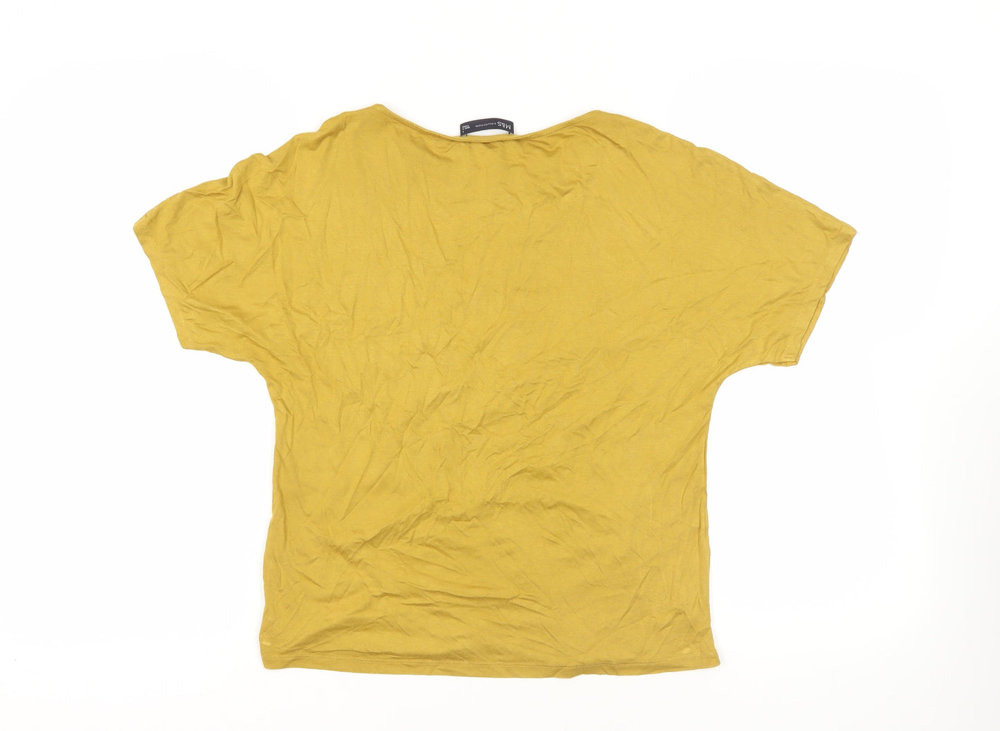 Womens UK Size 8 Marks and Spencer Yellow Basic Blouse