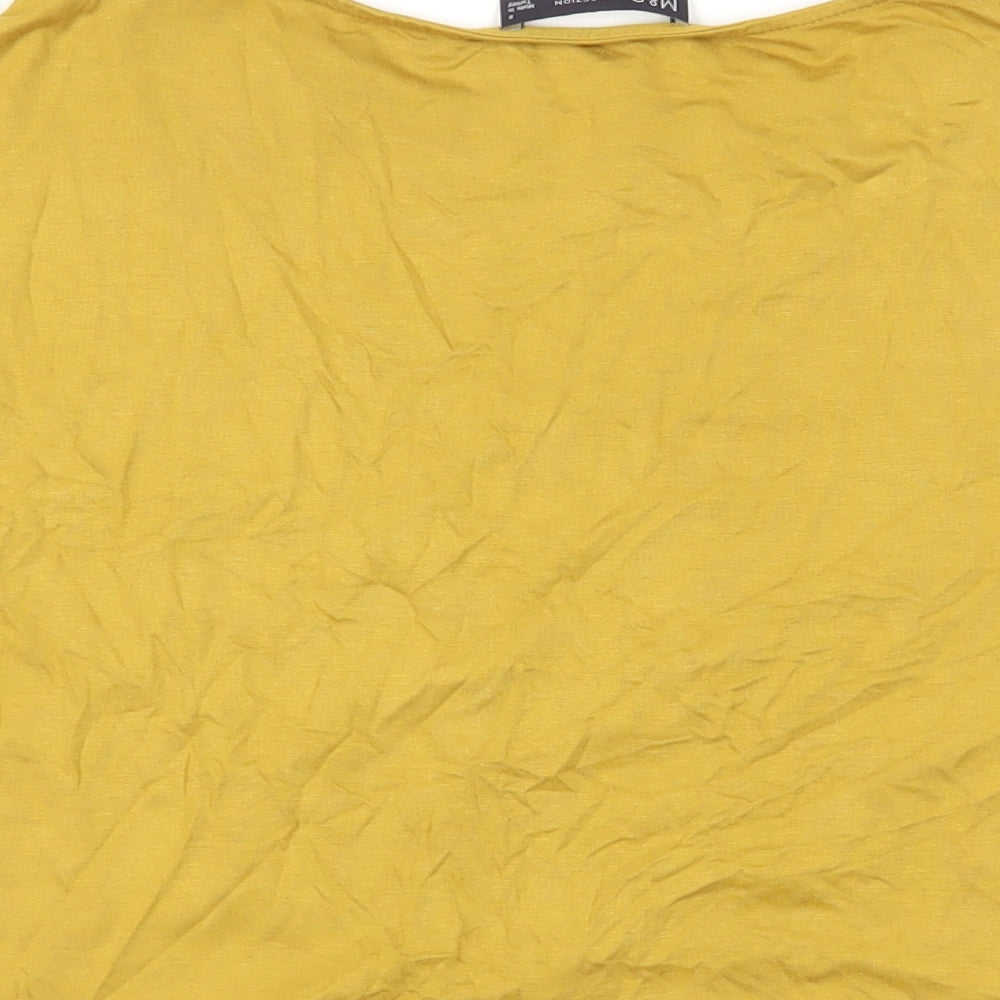 Womens UK Size 8 Marks and Spencer Yellow Basic Blouse