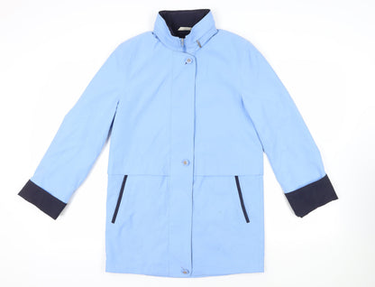 Womens UK Size 8 Marks and Spencer Blue Overcoat