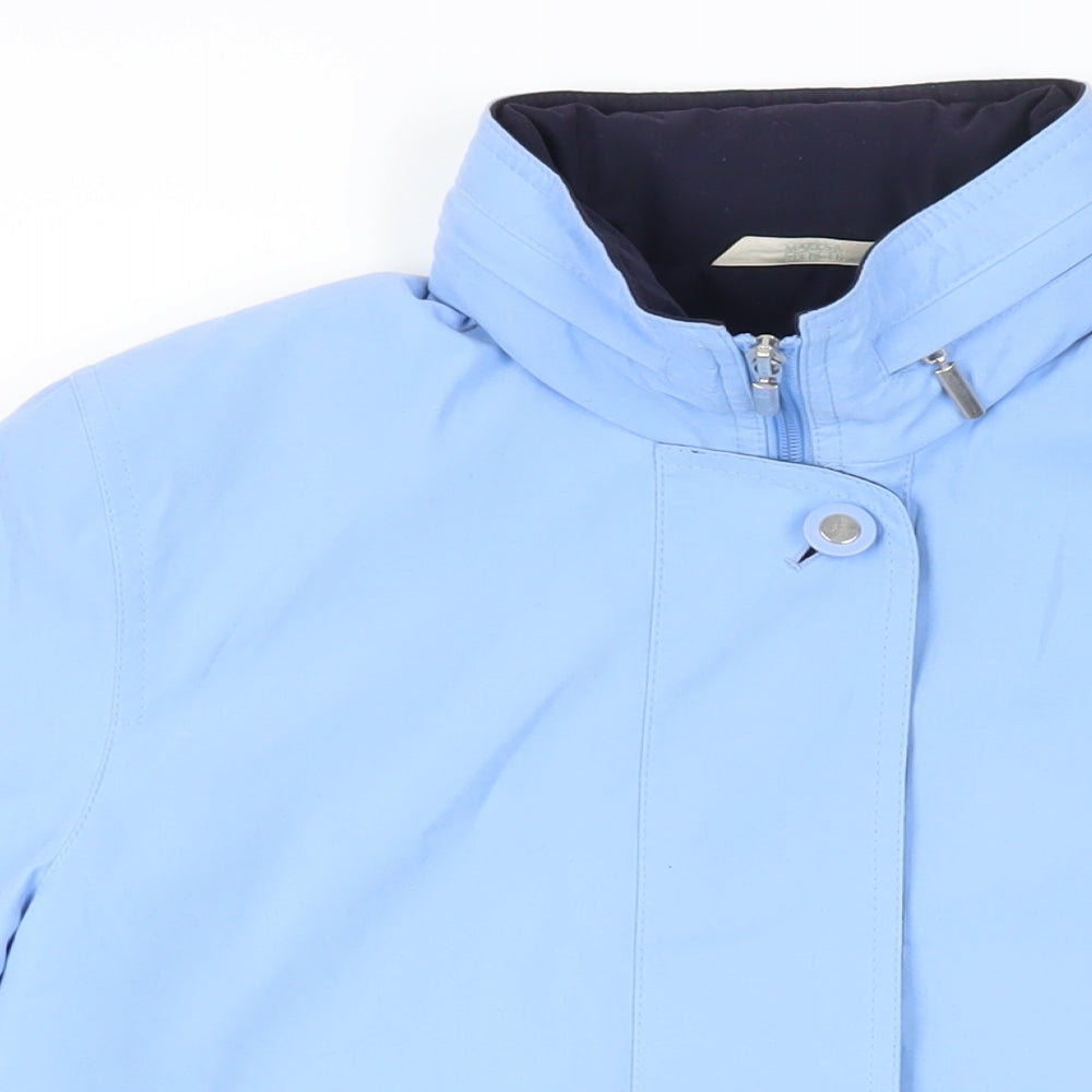 Womens UK Size 8 Marks and Spencer Blue Overcoat