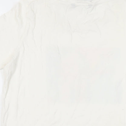 Womens UK Size L VERO MODA White Basic T-Shirt
