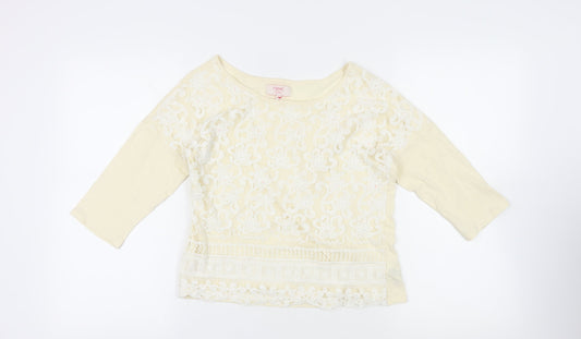 Womens UK Size 6 NEXT Ivory Basic Blouse