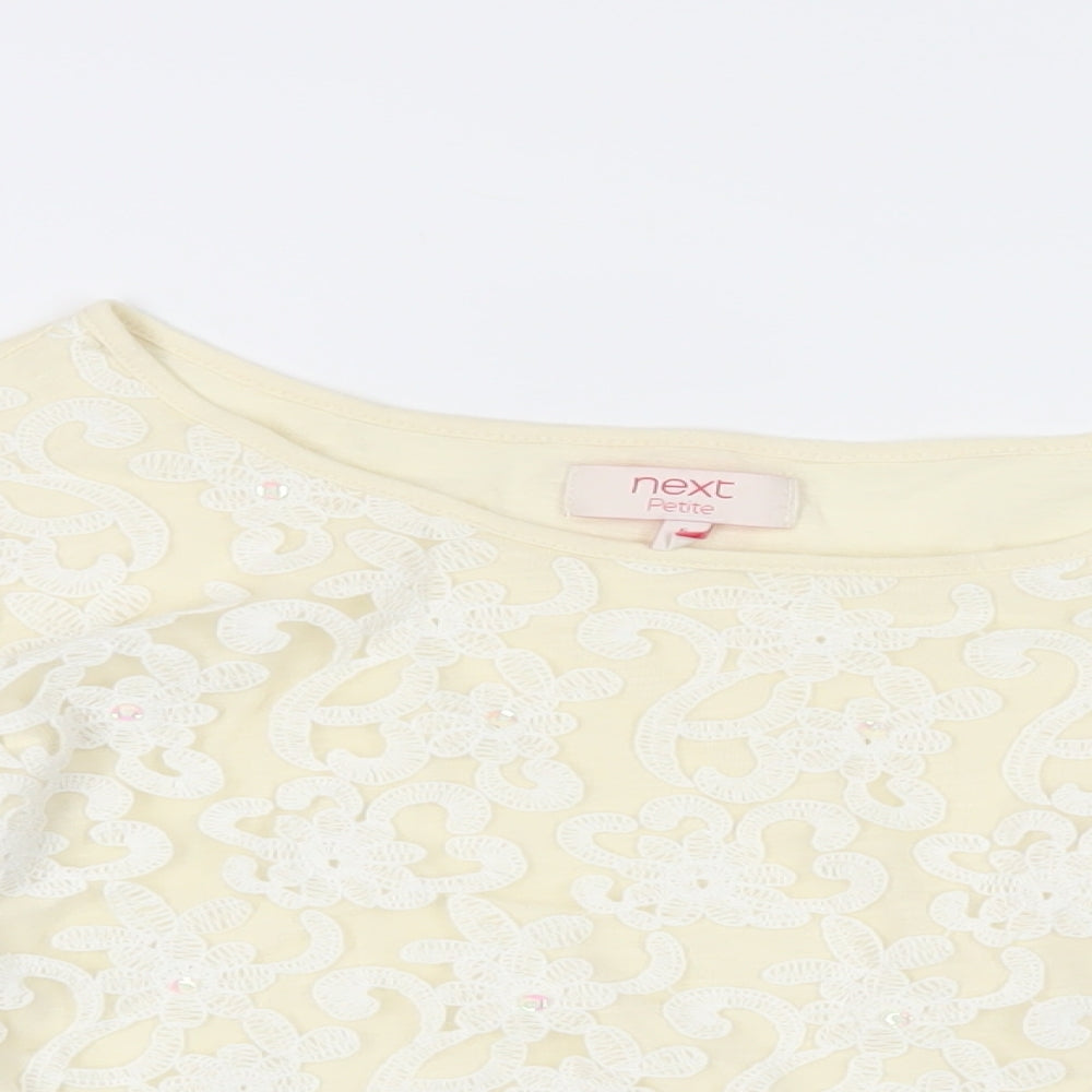 Womens UK Size 6 NEXT Ivory Basic Blouse