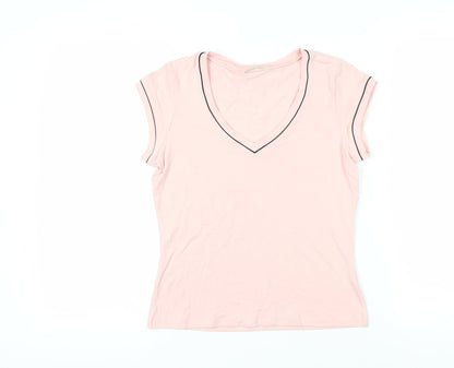 Womens UK Size 12 Marks and Spencer Pink Basic T-Shirt