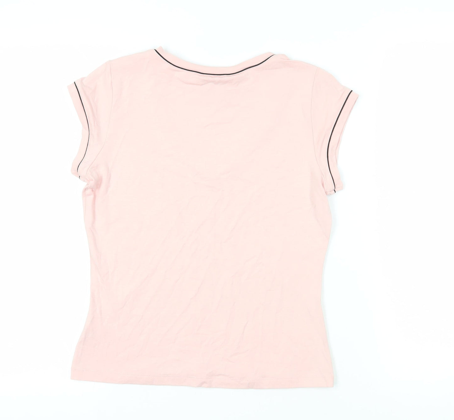 Womens UK Size 12 Marks and Spencer Pink Basic T-Shirt