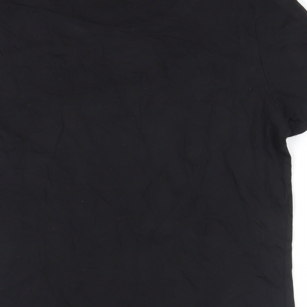 Womens UK Size M VERO MODA Black Basic T-Shirt
