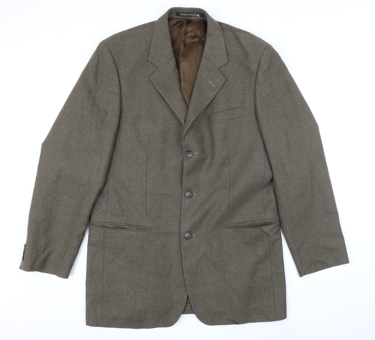 Mens UK Size 40 Marks and Spencer Regular Brown Suit Jacket
