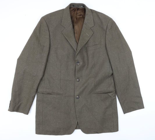 Mens UK Size 40 Marks and Spencer Regular Brown Suit Jacket