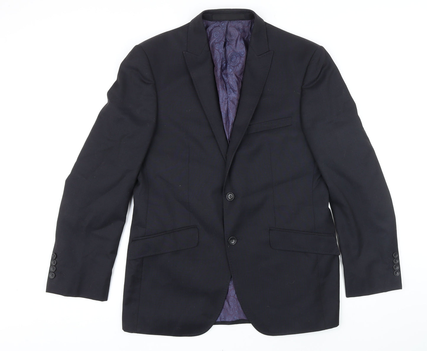 Mens UK Size 38 M&S Regular Black Suit Jacket