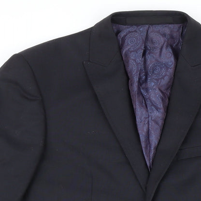Mens UK Size 38 M&S Regular Black Suit Jacket