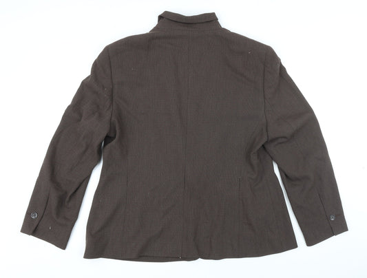 M&S Womens Brown Gilet Blazer Size 20 Button