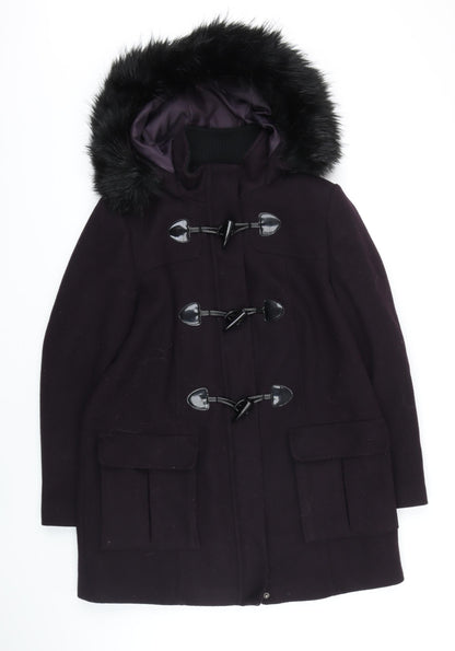 Womens UK Size 14 M&S Purple Overcoat