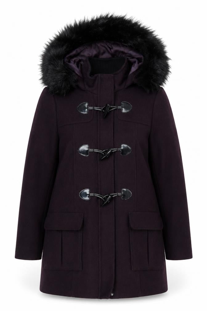 Womens UK Size 14 M&S Purple Overcoat