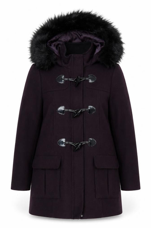 Womens UK Size 14 M&S Purple Overcoat