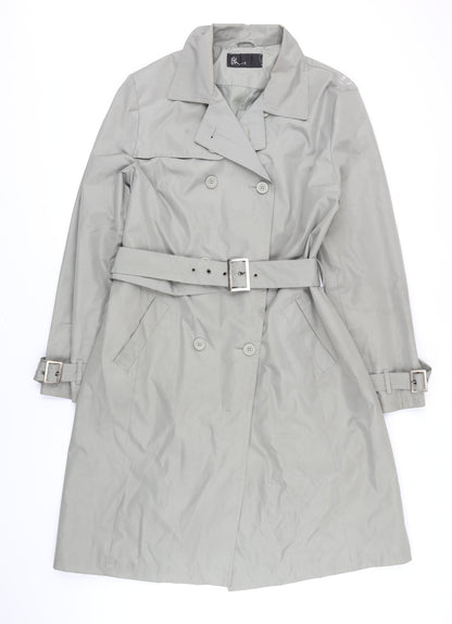 Womens UK Size 14 BHS Green Trench Coat