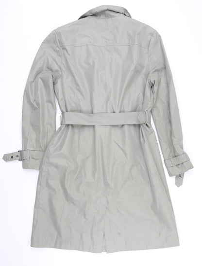 Womens UK Size 14 BHS Green Trench Coat