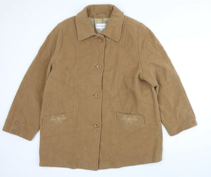 Womens UK Size 16 Gray & Osbourn Brown Overcoat