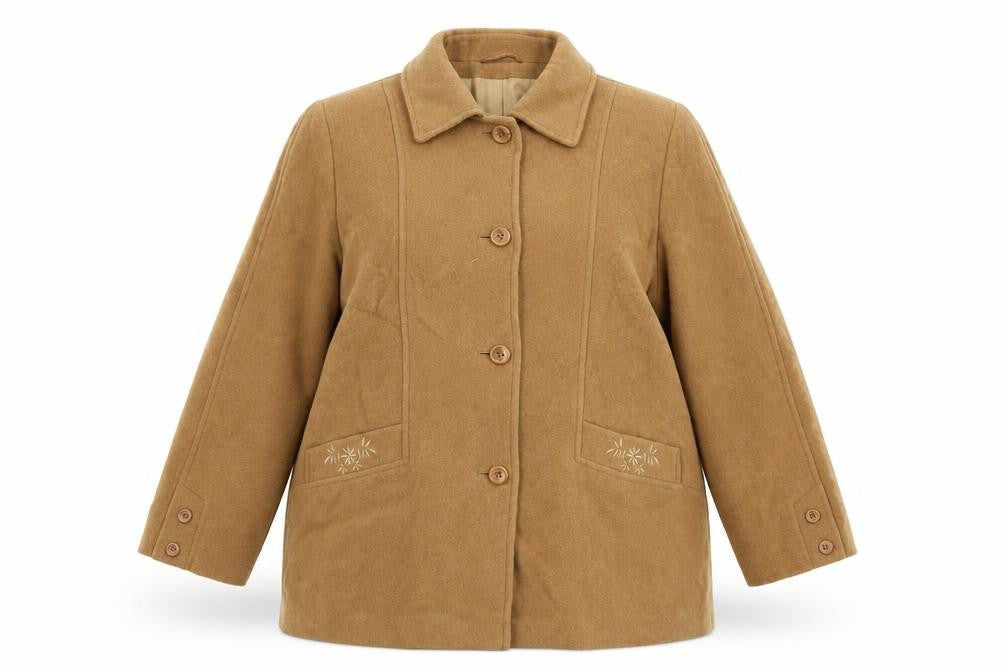 Womens UK Size 16 Gray & Osbourn Brown Overcoat