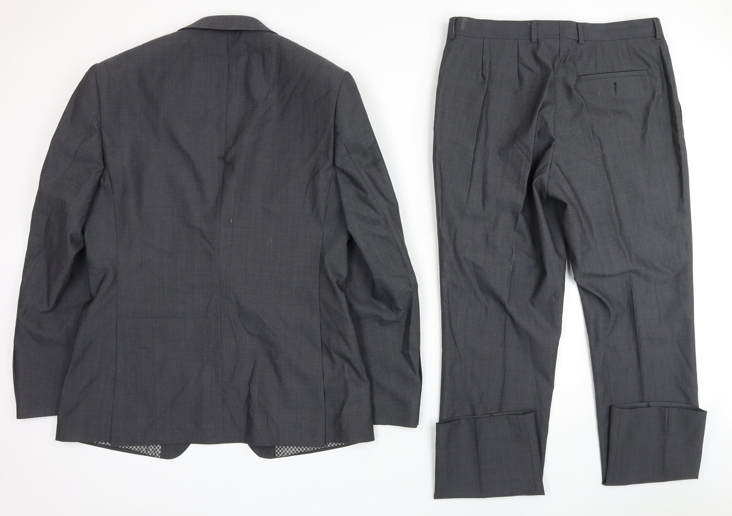 Mens UK Size 40 Lambretta Regular Grey Suit 2 Piece