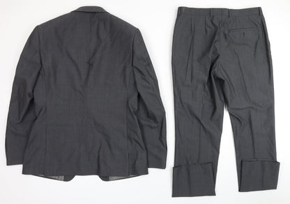 Mens UK Size 40 Lambretta Regular Grey Suit 2 Piece