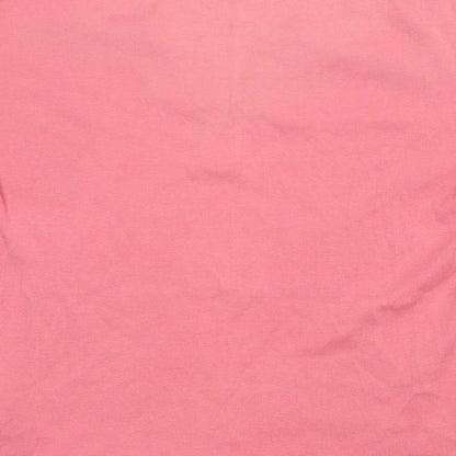 M&Co Womens Pink 100% Cotton Basic T-Shirt Size S Sweetheart