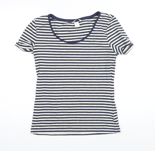 Womens UK Size M H&M Blue Basic T-Shirt