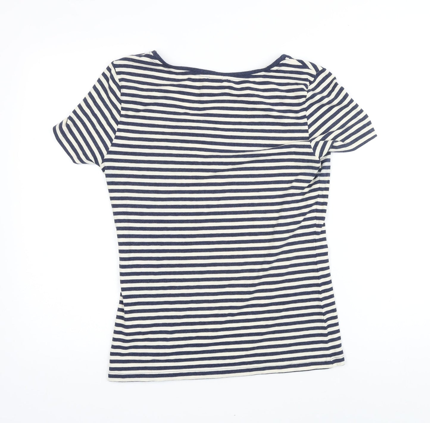 Womens UK Size M H&M Blue Basic T-Shirt
