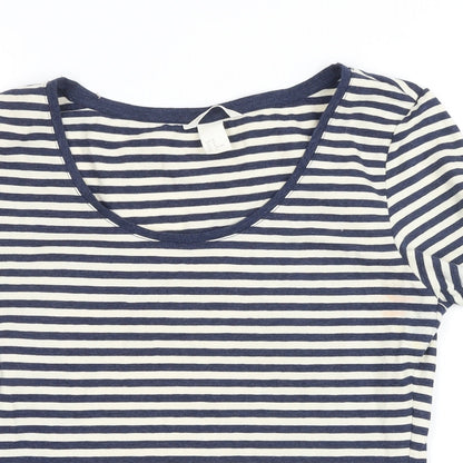 Womens UK Size M H&M Blue Basic T-Shirt