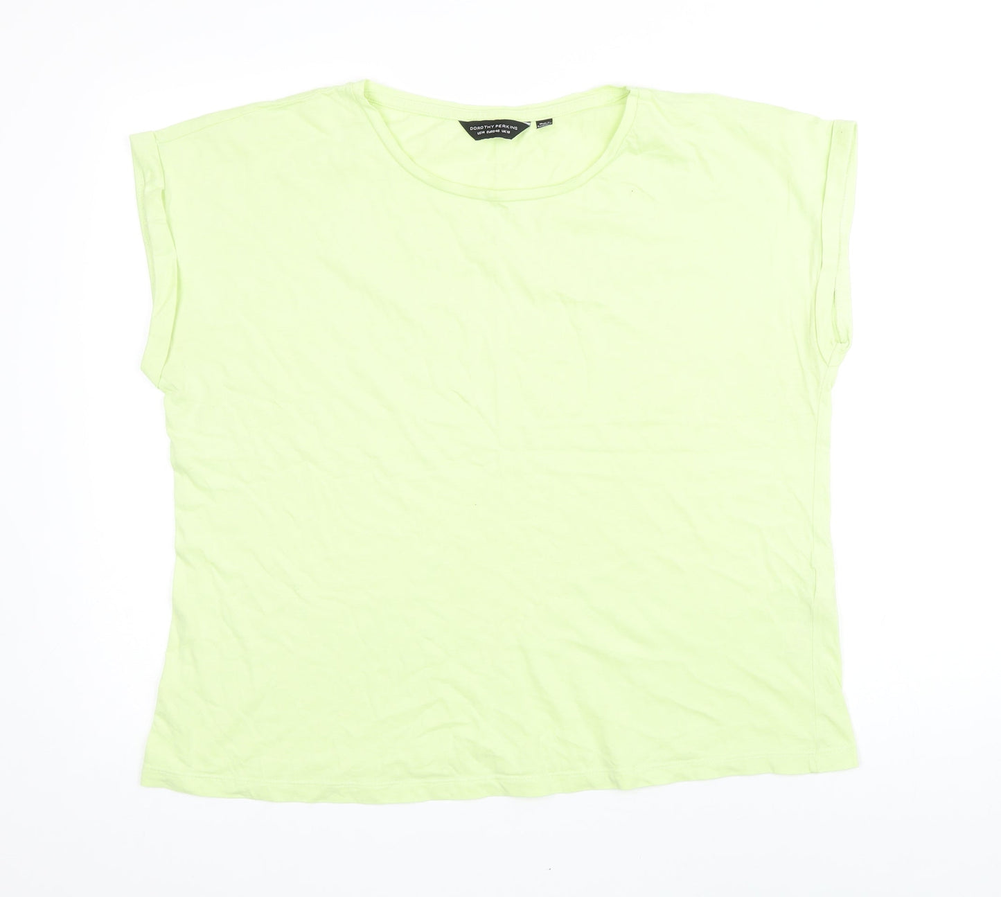 Womens UK Size 18 Dorothy Perkins Green Basic T-Shirt