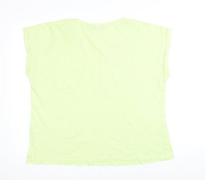 Womens UK Size 18 Dorothy Perkins Green Basic T-Shirt