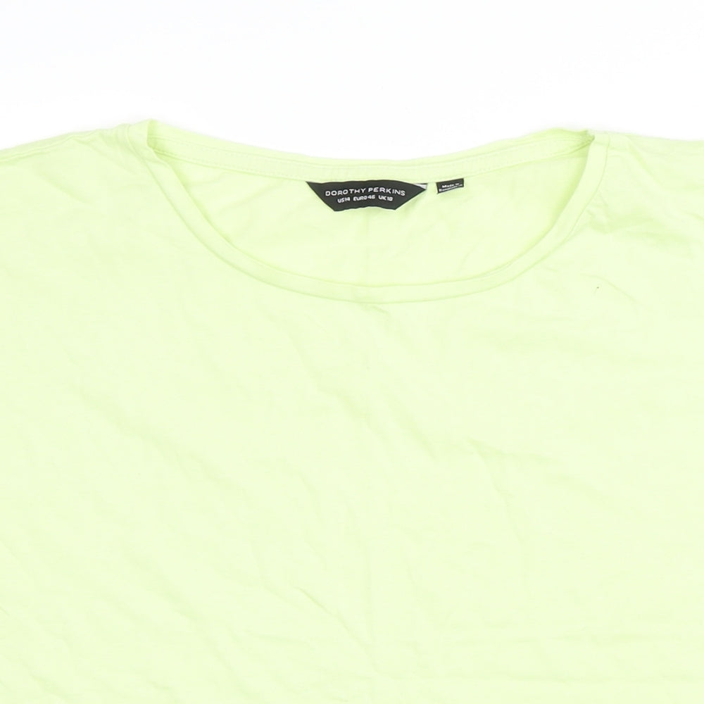 Womens UK Size 18 Dorothy Perkins Green Basic T-Shirt