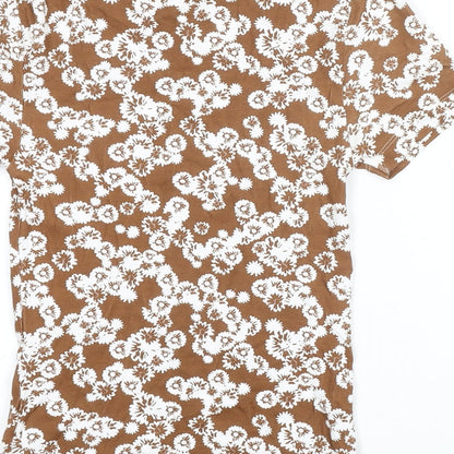 Womens UK Size 6 Marks and Spencer Brown Basic T-Shirt