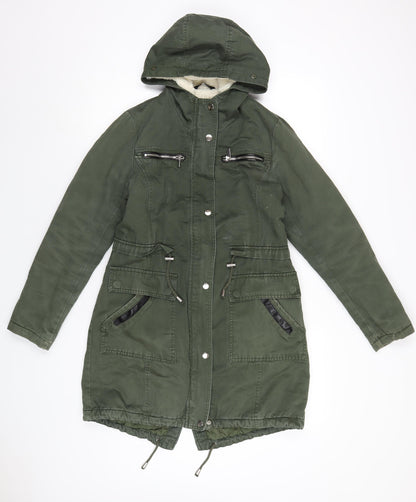 Womens UK Size 8 Select Green Parka Coat